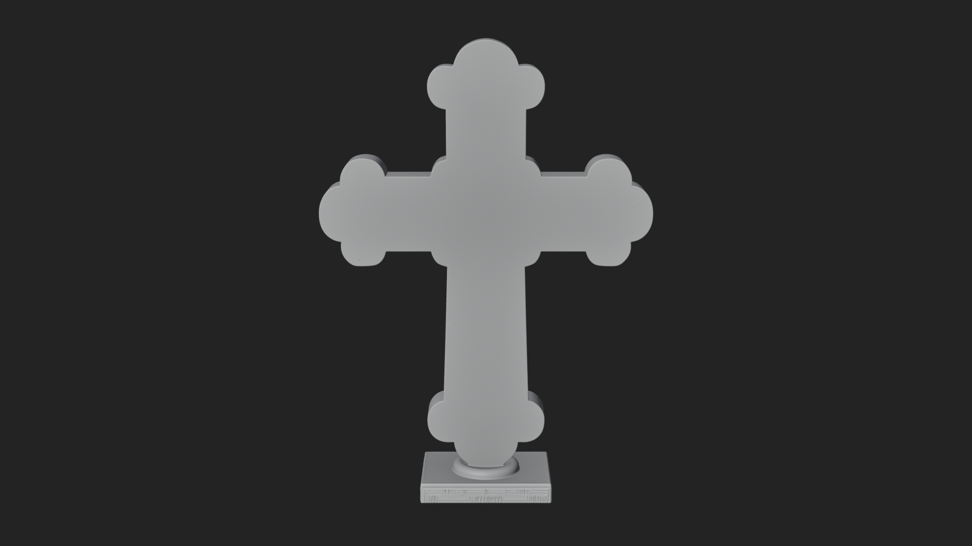 Carved Relief Wall Cross Design 552 3D Print Model 3D Model