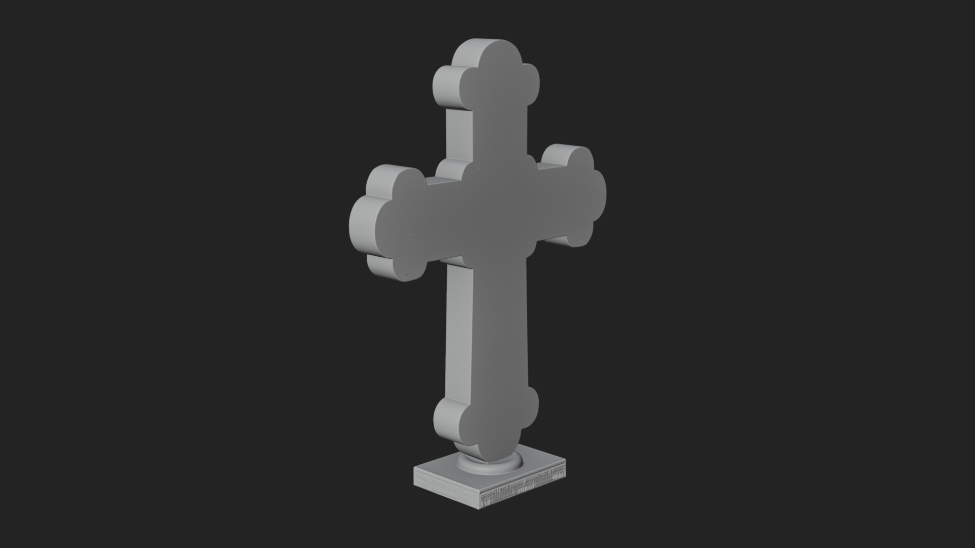Carved Relief Wall Cross Design 552 3D Print Model 3D Model