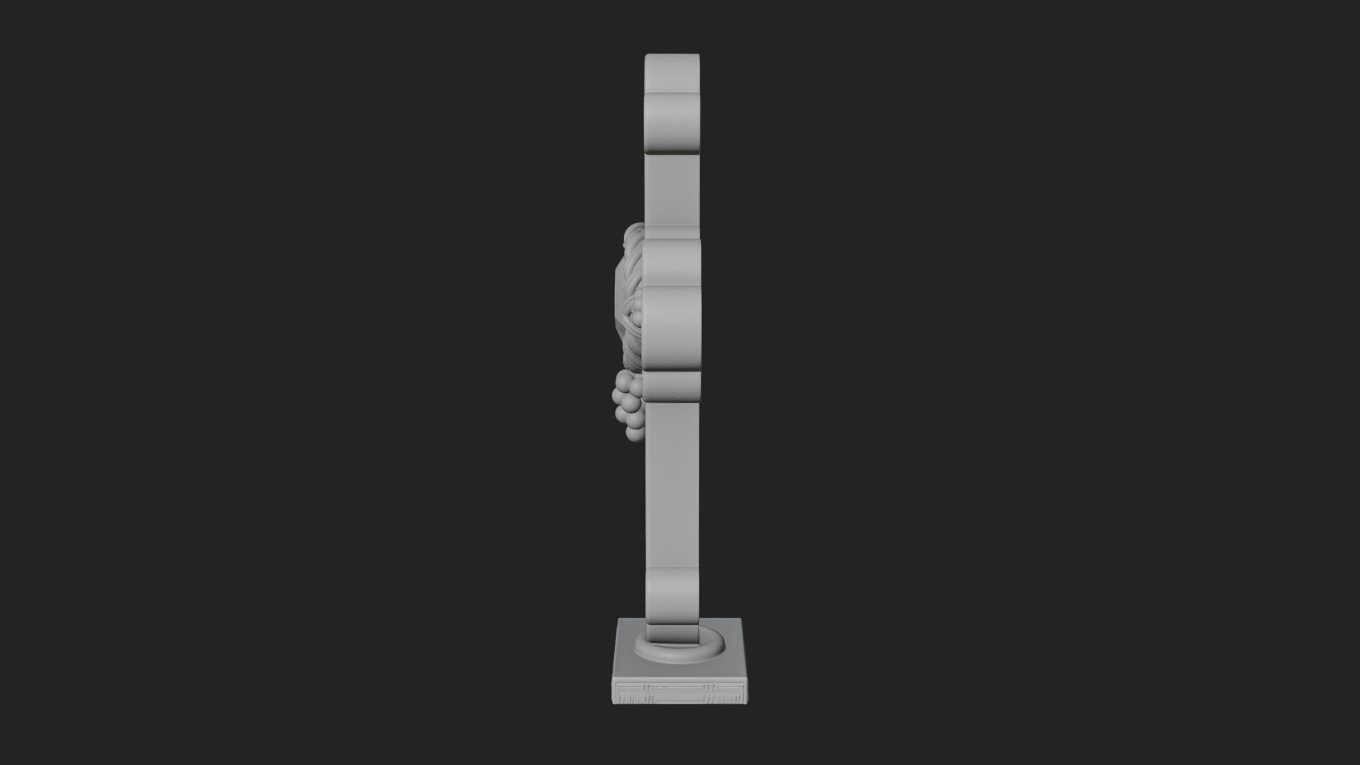 Carved Relief Wall Cross Design 552 3D Print Model 3D Model