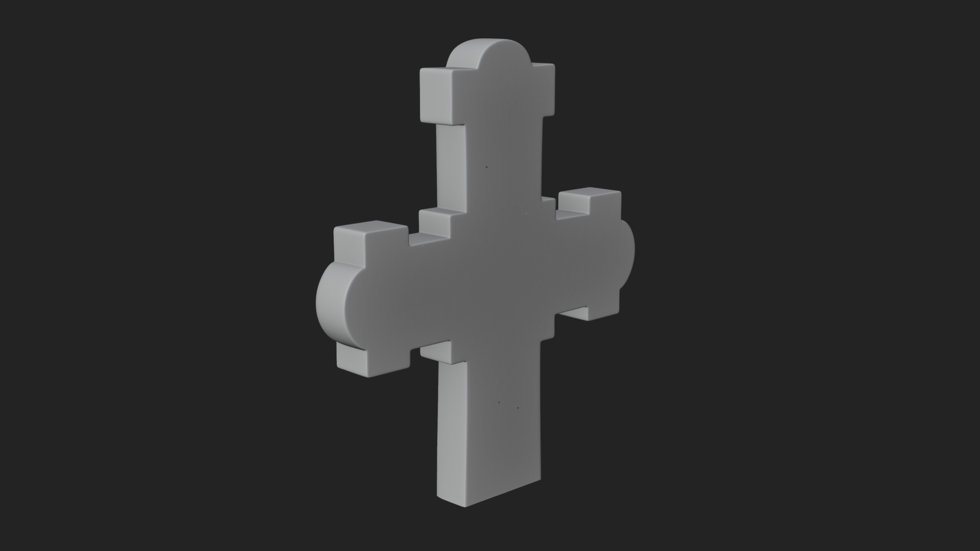 Carved Relief Wall Cross Design 553 3D Print Model 3D Model