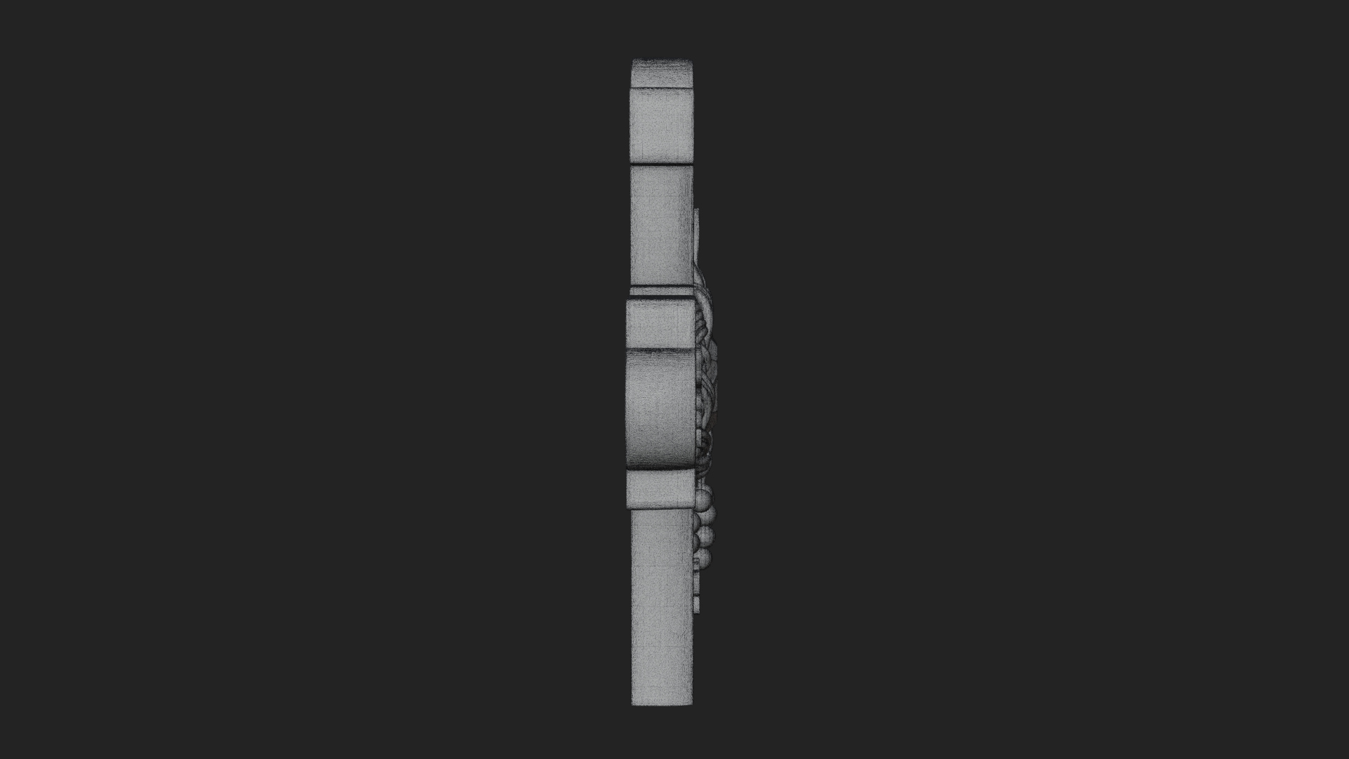Carved Relief Wall Cross Design 553 3D Print Model 3D Model