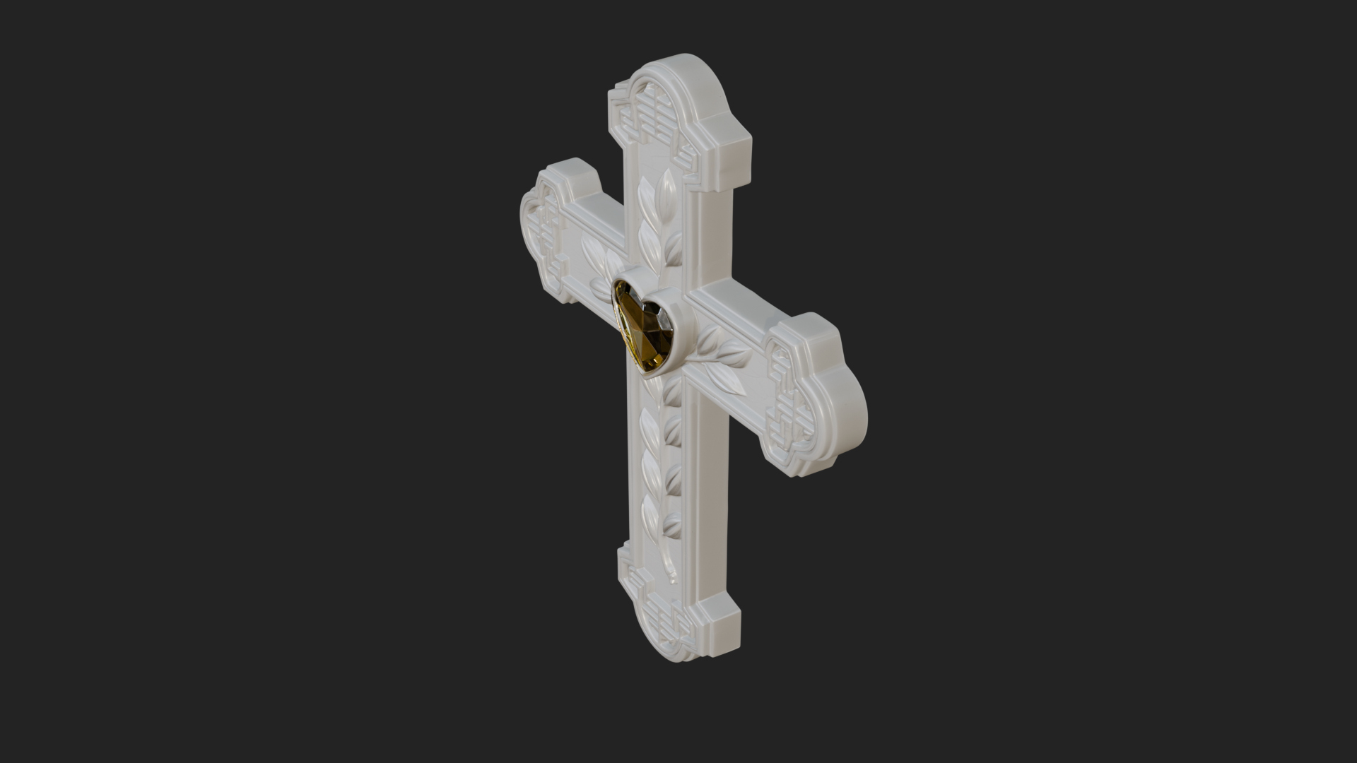 Carved Relief Wall Cross Design 554 3D Print Model 3D Model