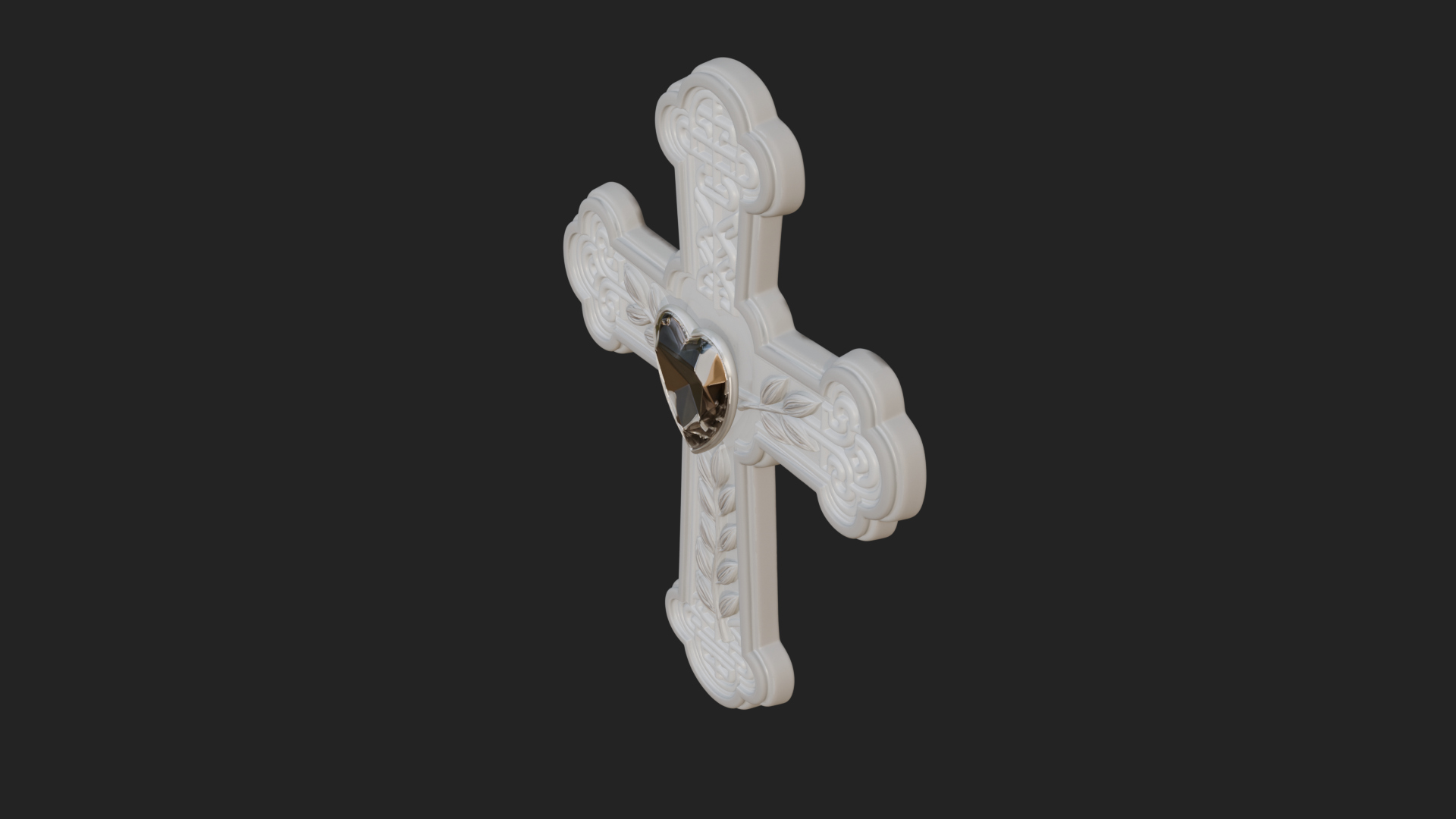 Carved Relief Wall Cross Design 556 3D Print Model 3D Model