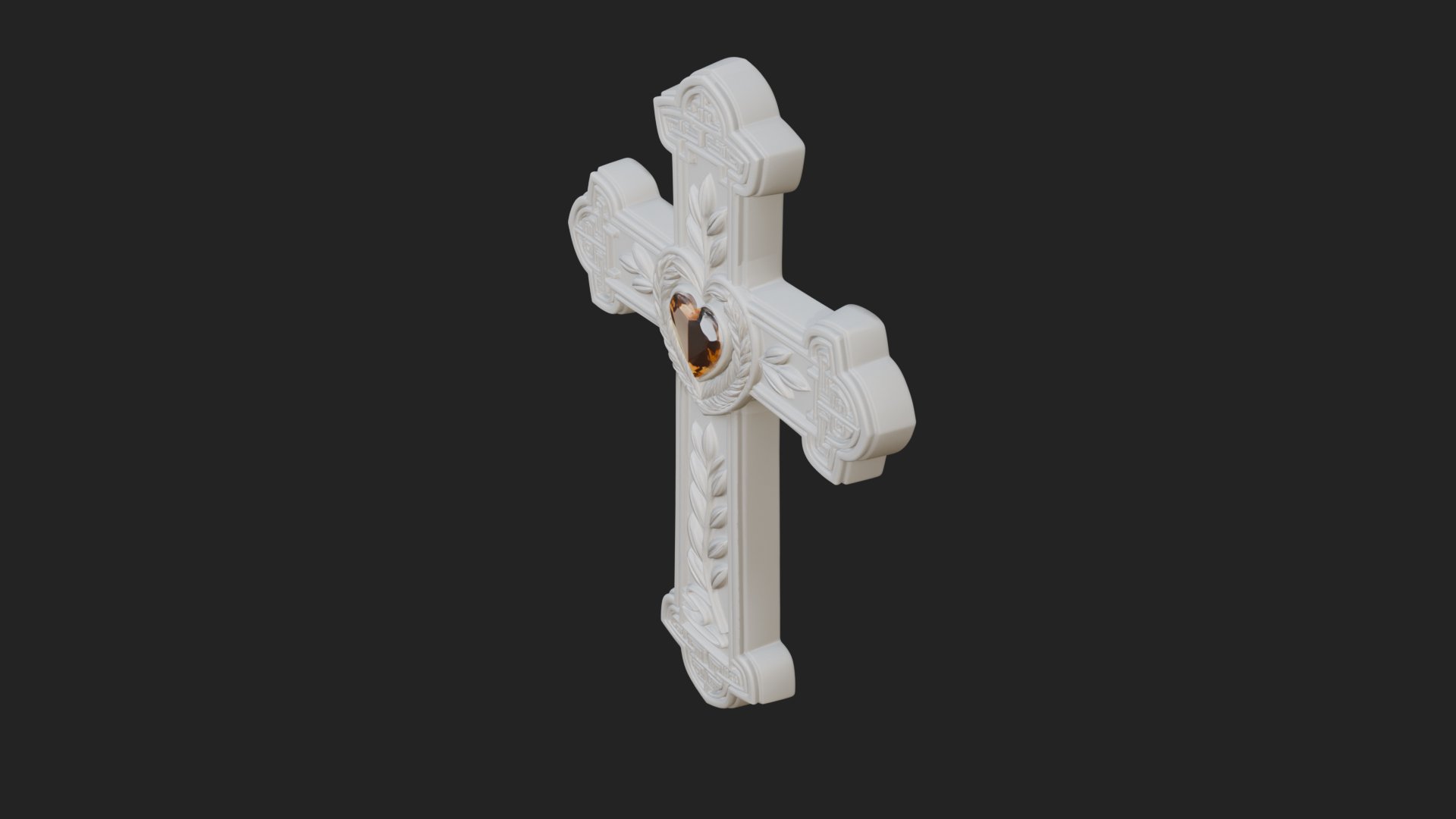 Carved Relief Wall Cross Design 557 3D Print Model 3D Model