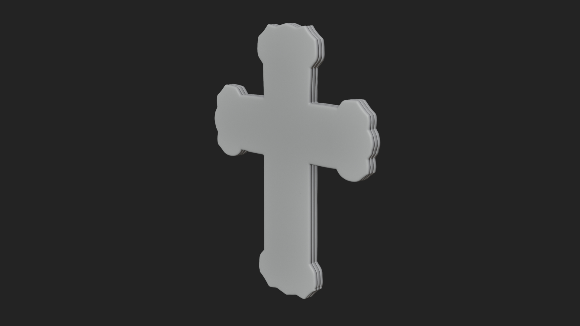 Carved Relief Wall Cross Design 558 3D Print Model 3D Model