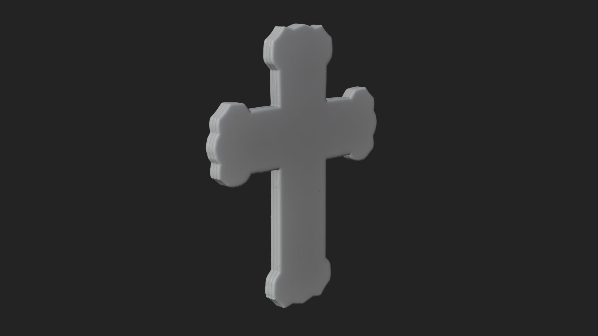 Carved Relief Wall Cross Design 558 3D Print Model 3D Model