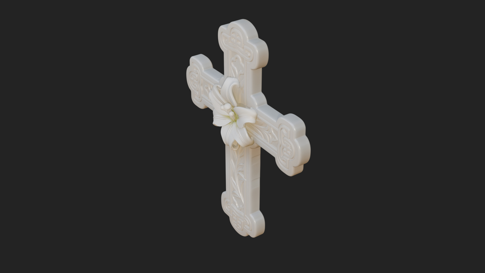 Carved Relief Wall Cross Design 559 3D Print Model 3D Model
