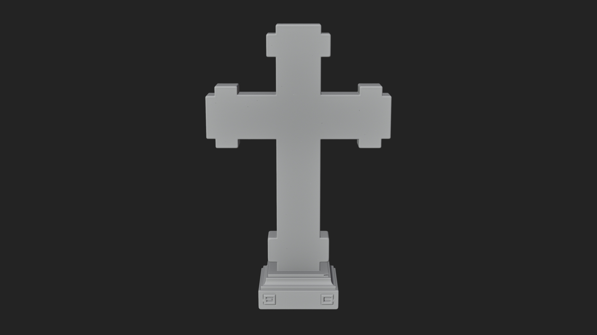 Carved Relief Wall Cross Design 563 3D Print Model 3D Model
