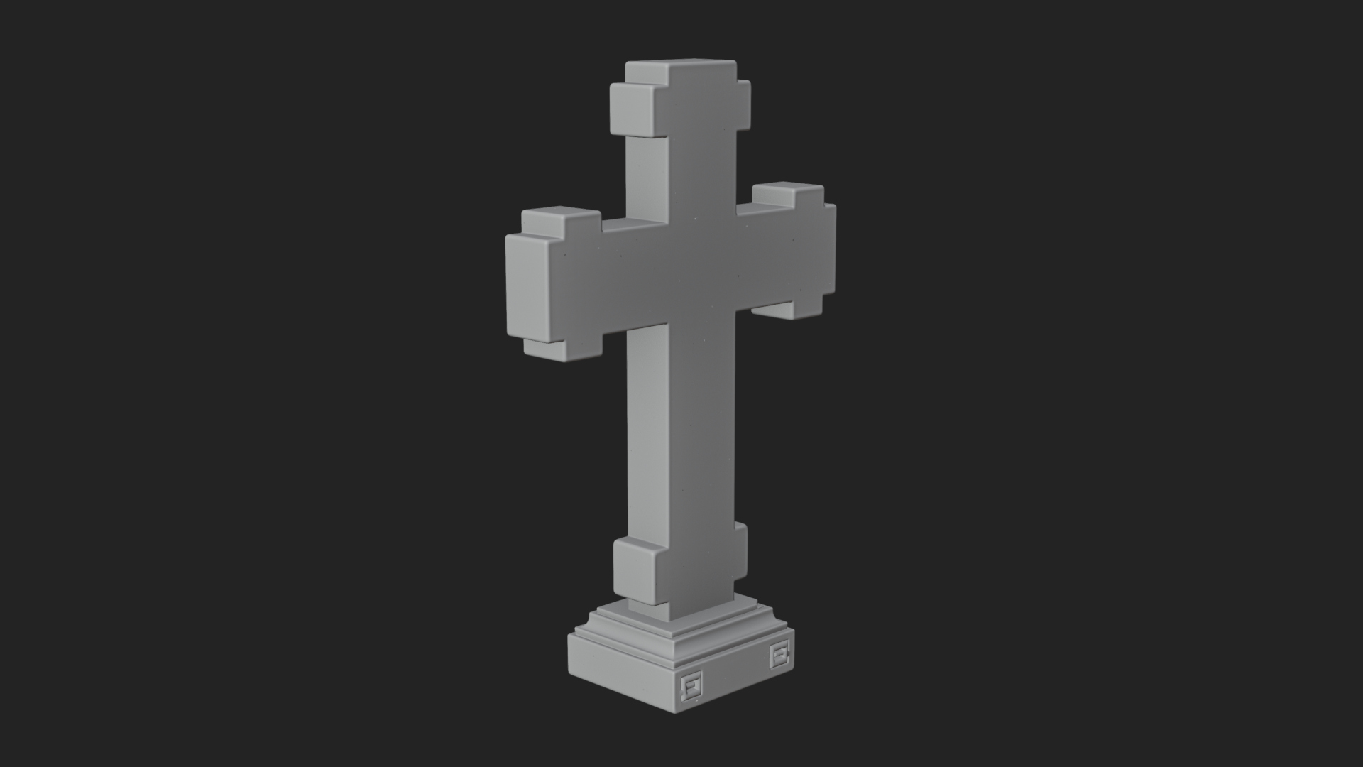 Carved Relief Wall Cross Design 563 3D Print Model 3D Model