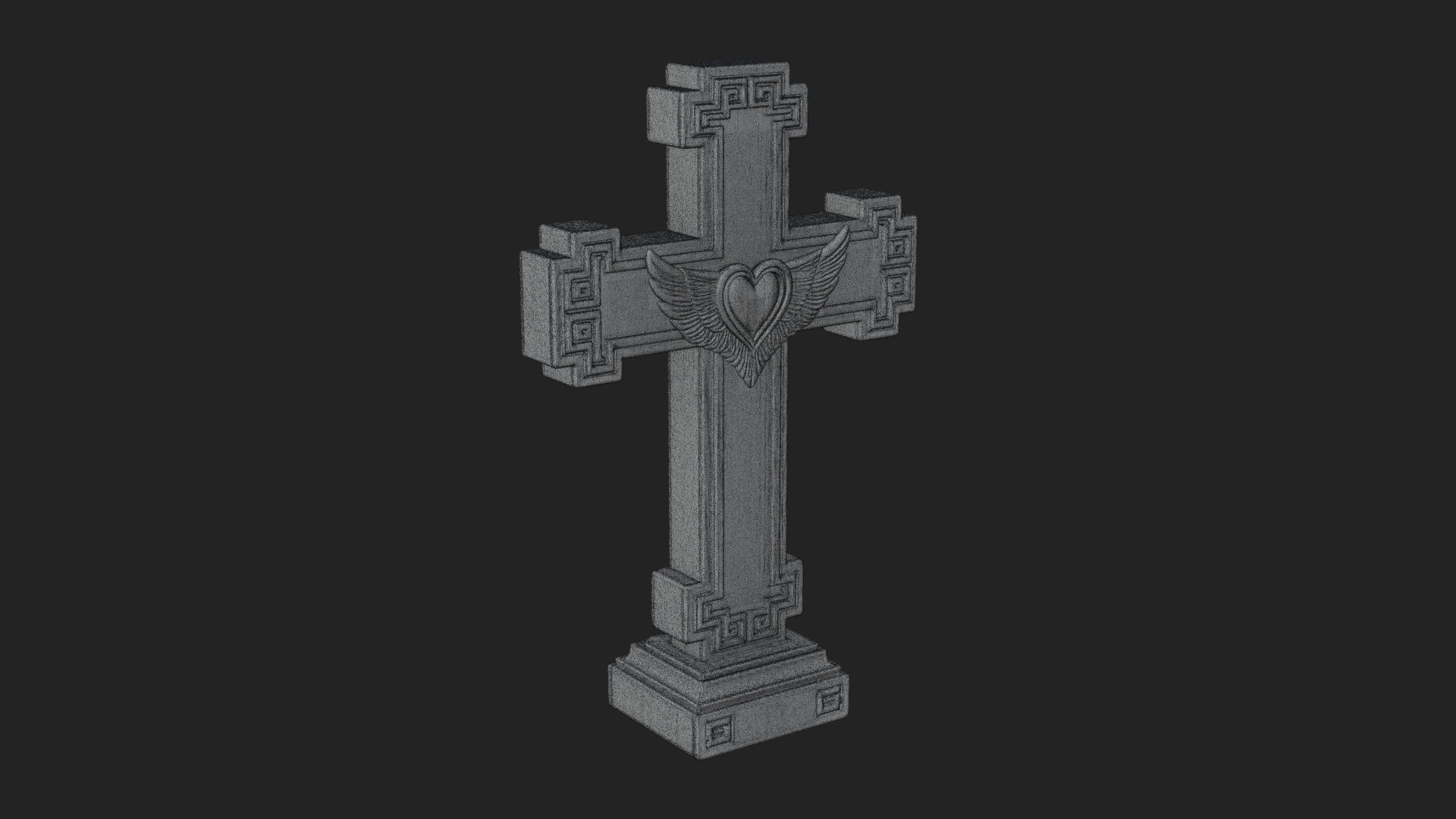 Carved Relief Wall Cross Design 563 3D Print Model 3D Model