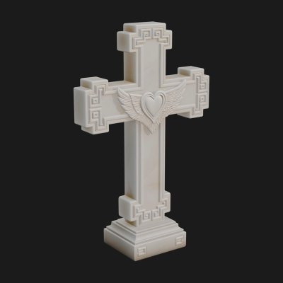 Carved Relief Wall Cross Design 563 3D Print Model