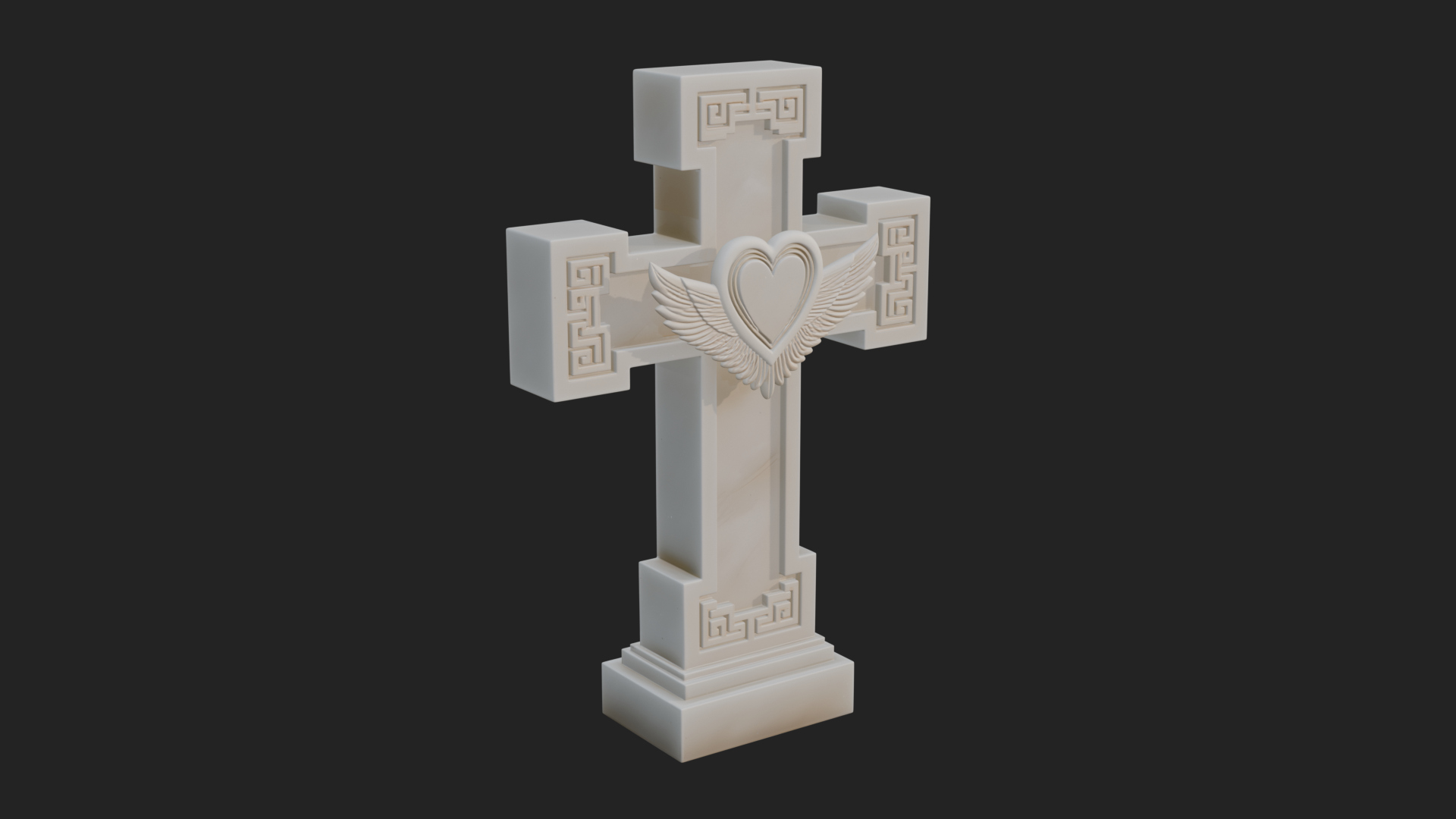 Carved Relief Wall Cross Design 564 3D Print Model 3D Model