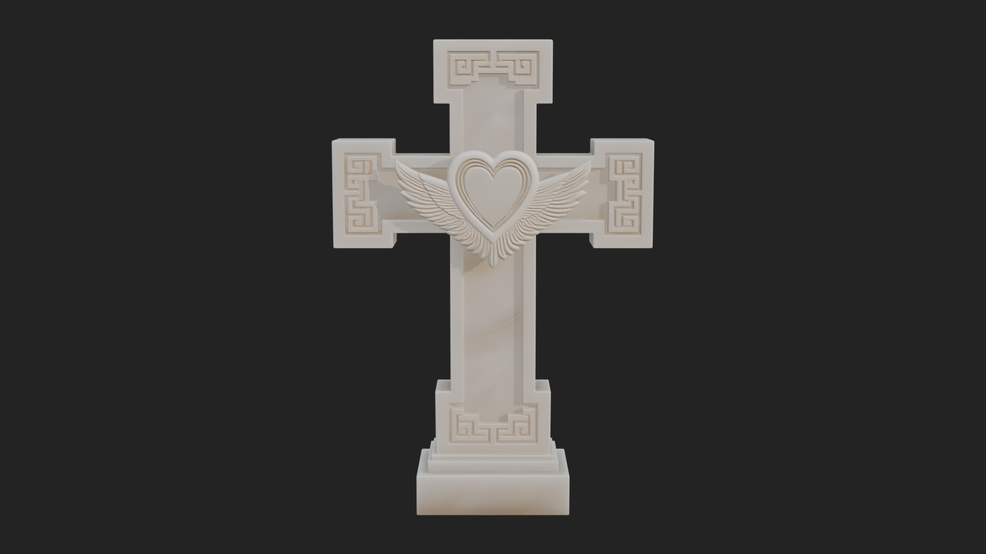 Carved Relief Wall Cross Design 564 3D Print Model 3D Model