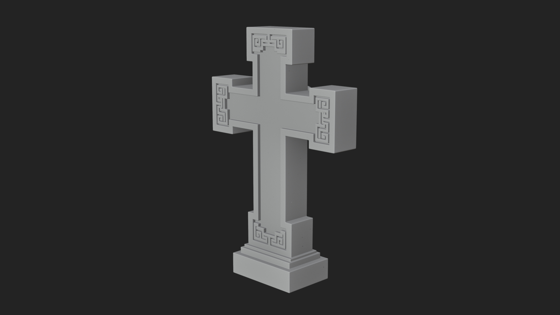 Carved Relief Wall Cross Design 564 3D Print Model 3D Model