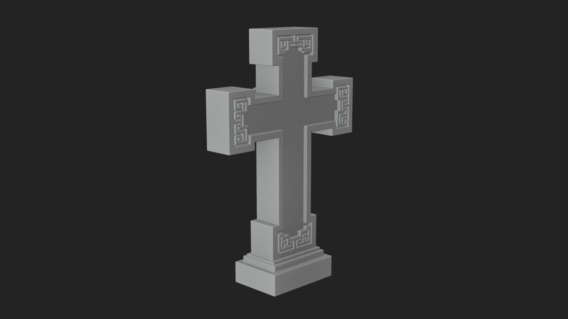 Carved Relief Wall Cross Design 564 3D Print Model 3D Model