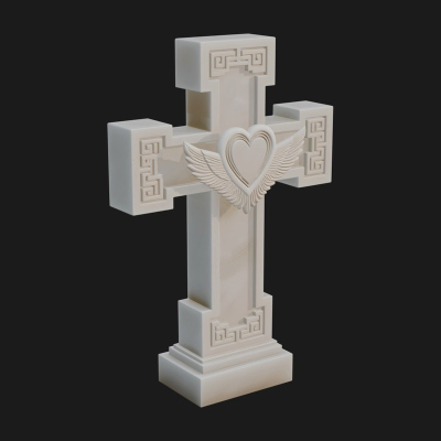 Carved Relief Wall Cross Design 564 3D Print Model