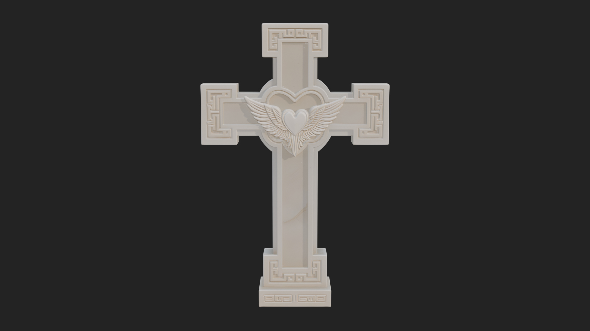 Carved Relief Wall Cross Design 565 3D Print Model 3D Model