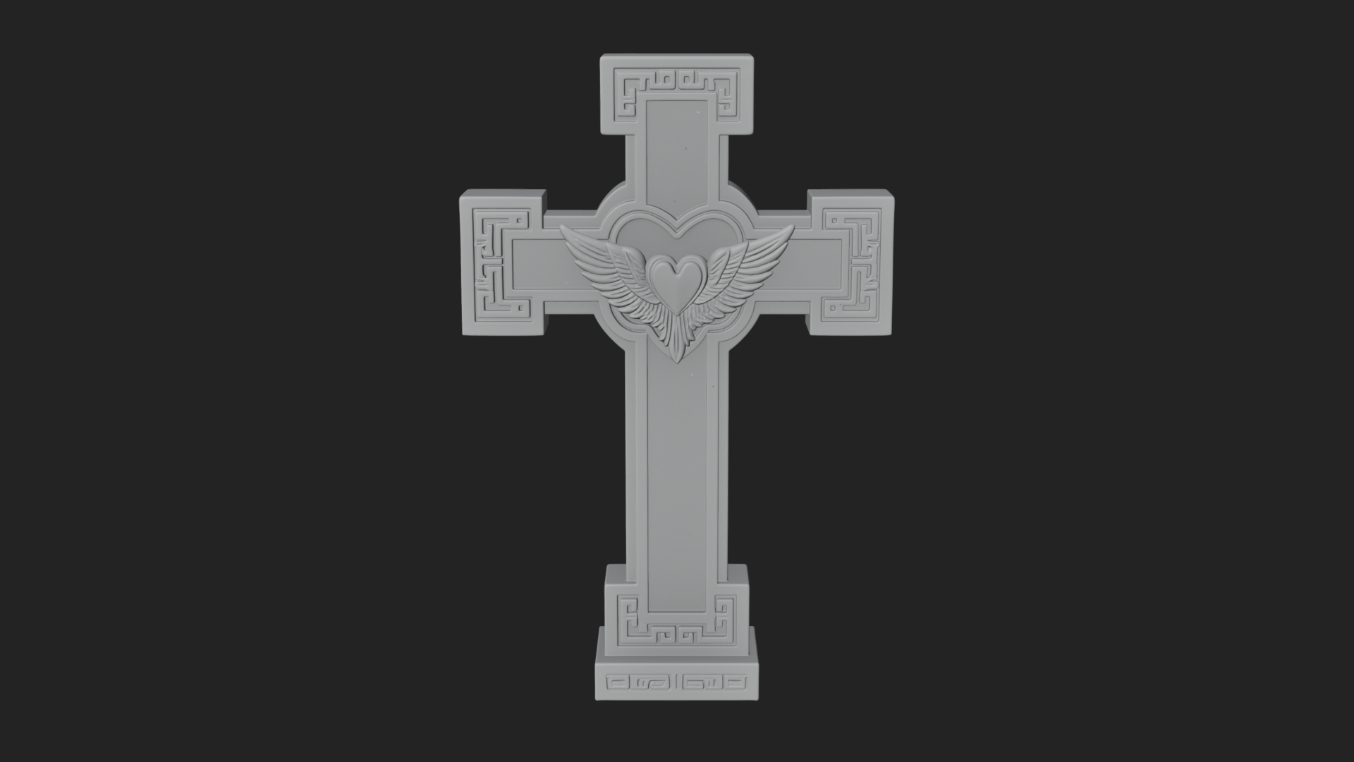 Carved Relief Wall Cross Design 565 3D Print Model 3D Model