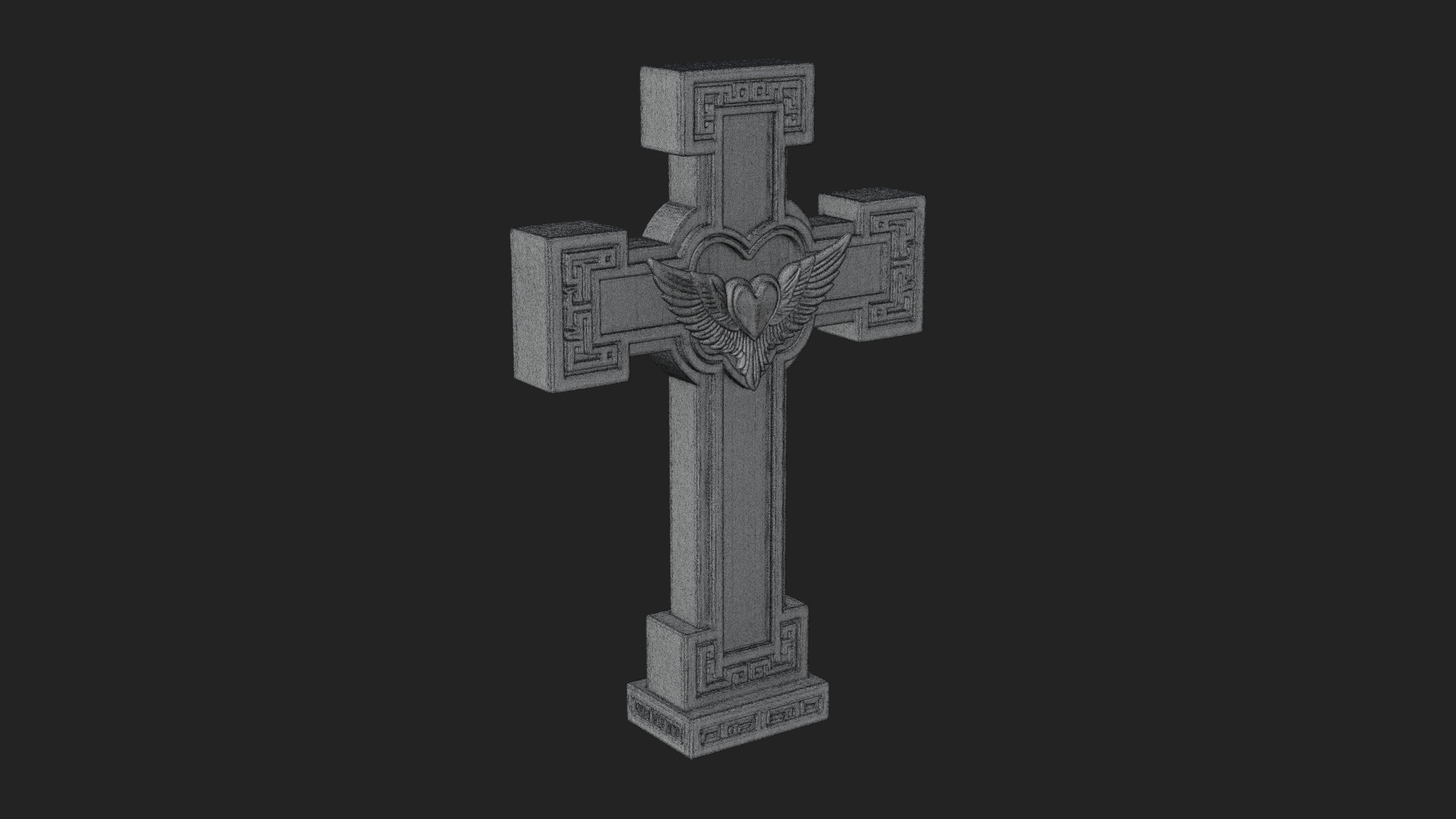 Carved Relief Wall Cross Design 565 3D Print Model 3D Model