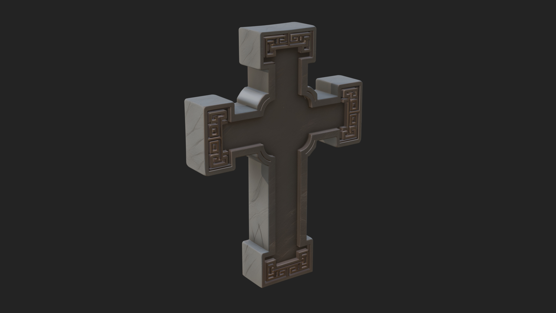 Carved Relief Wall Cross Design 566 3D Print Model 3D Model