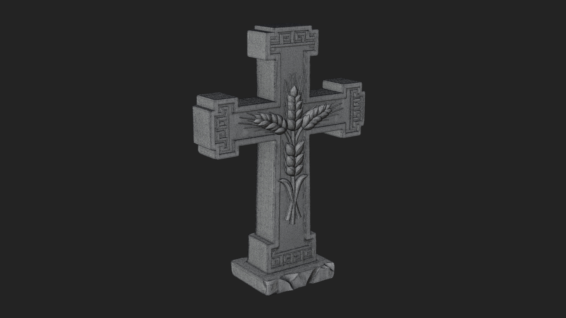 Carved Relief Wall Cross Design 569 3D Print Model 3D Model