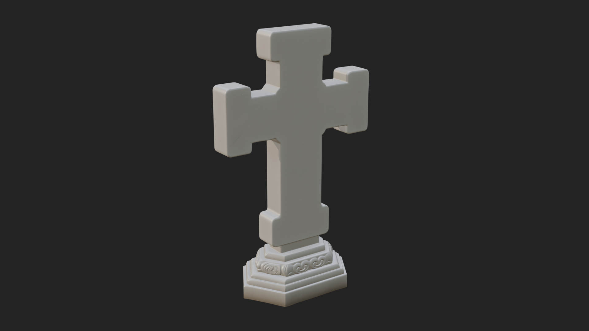 Carved Relief Wall Cross Design 57 3D Print Model 3D Model