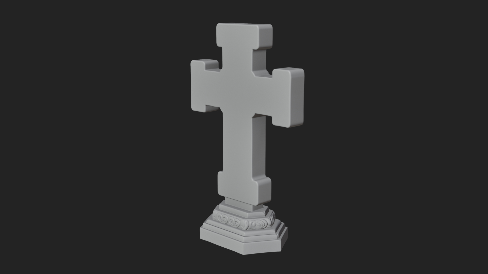 Carved Relief Wall Cross Design 57 3D Print Model 3D Model