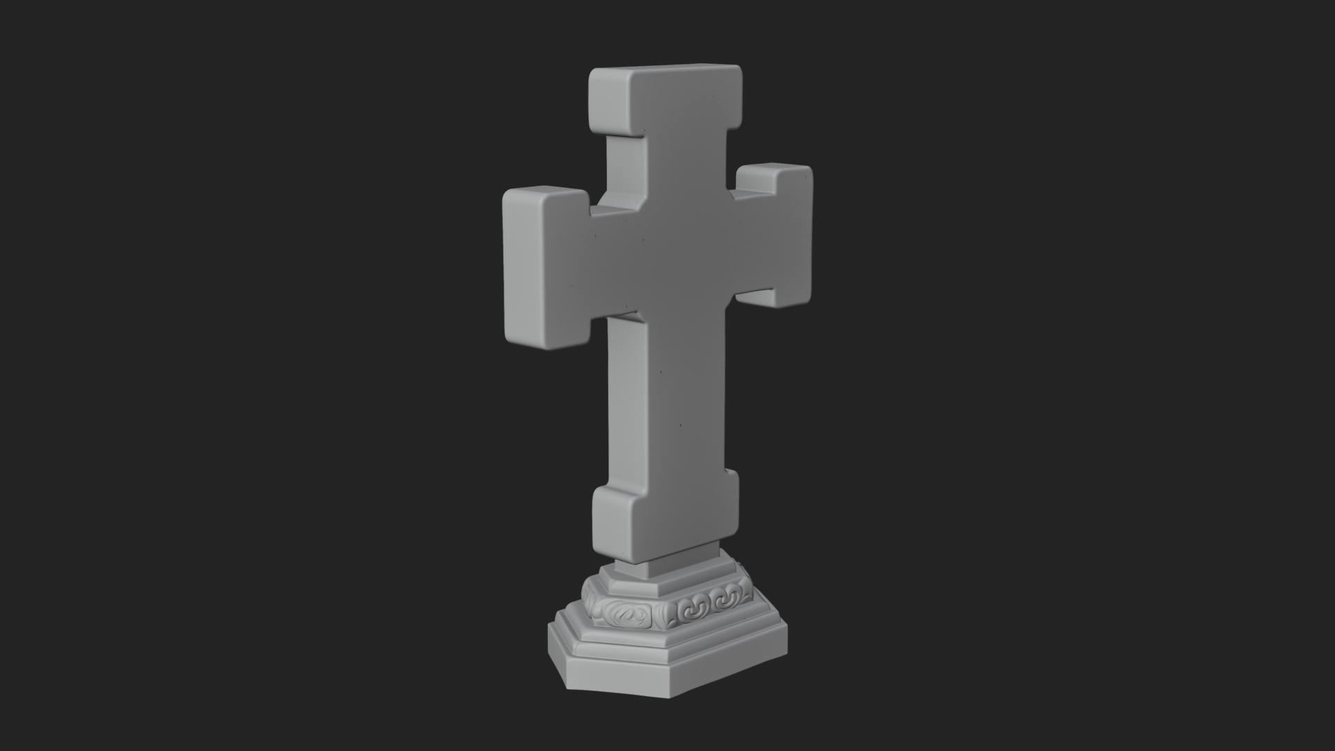 Carved Relief Wall Cross Design 57 3D Print Model 3D Model