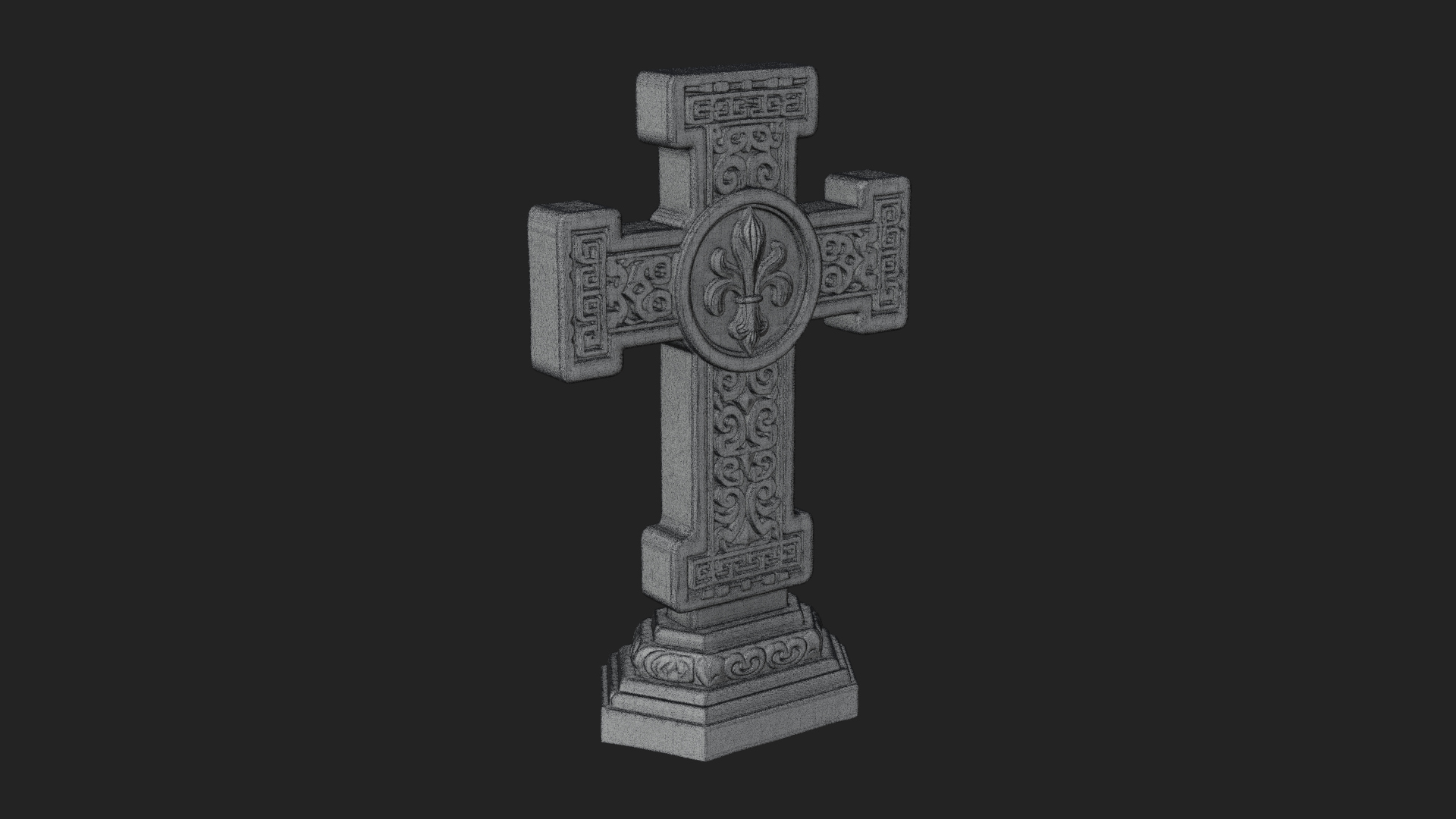 Carved Relief Wall Cross Design 57 3D Print Model 3D Model