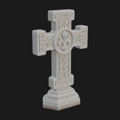 Carved Relief Wall Cross Design 57 3D Print Model