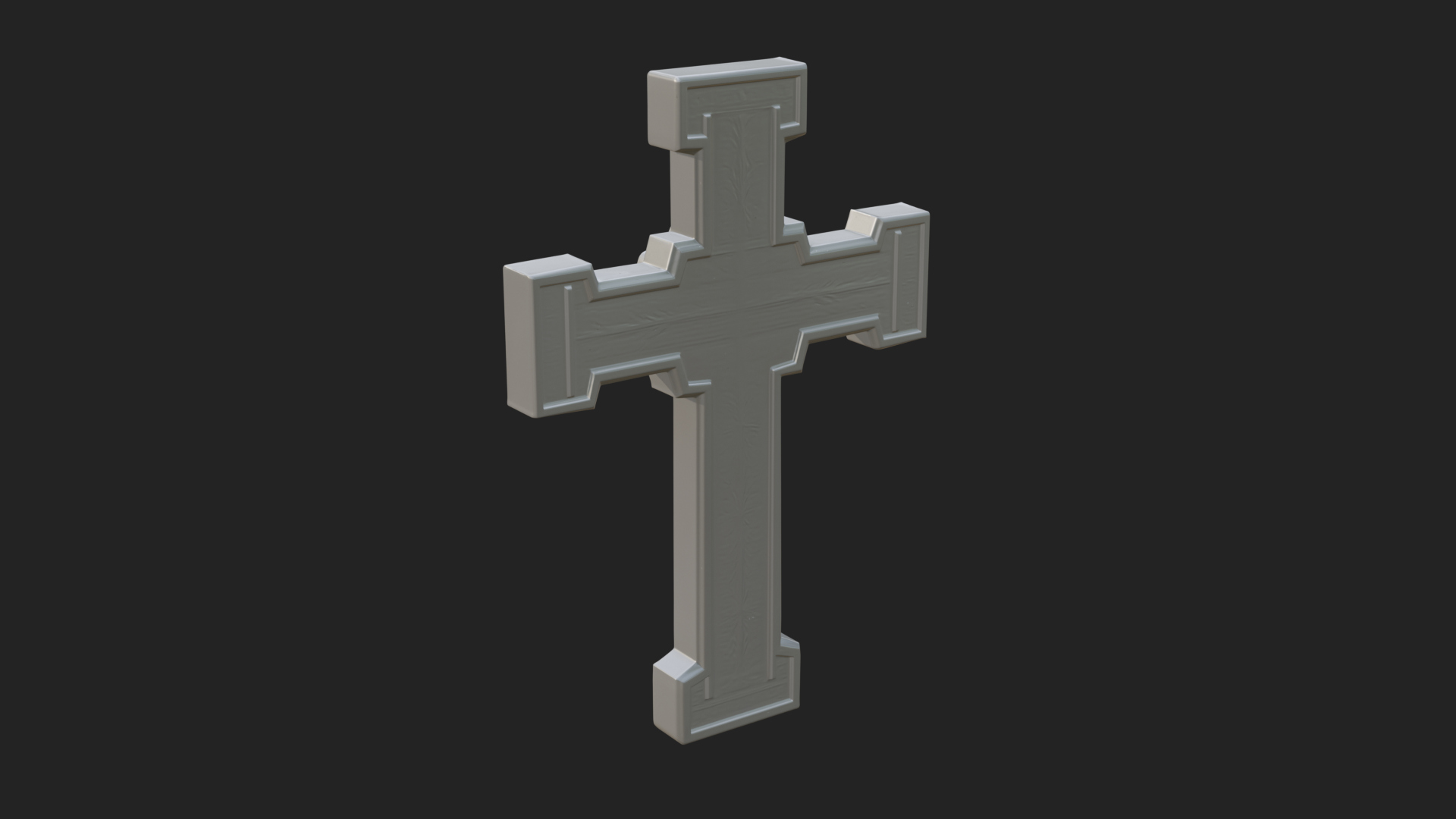 Carved Relief Wall Cross Design 570 3D Print Model 3D Model