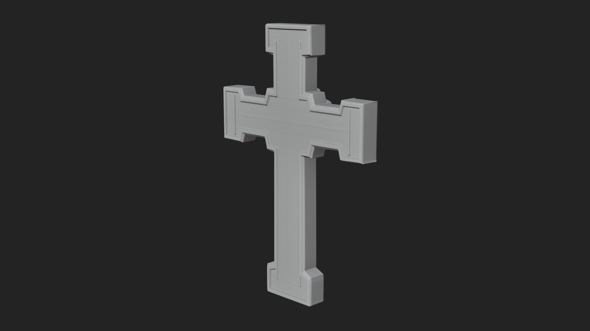 Carved Relief Wall Cross Design 570 3D Print Model 3D Model
