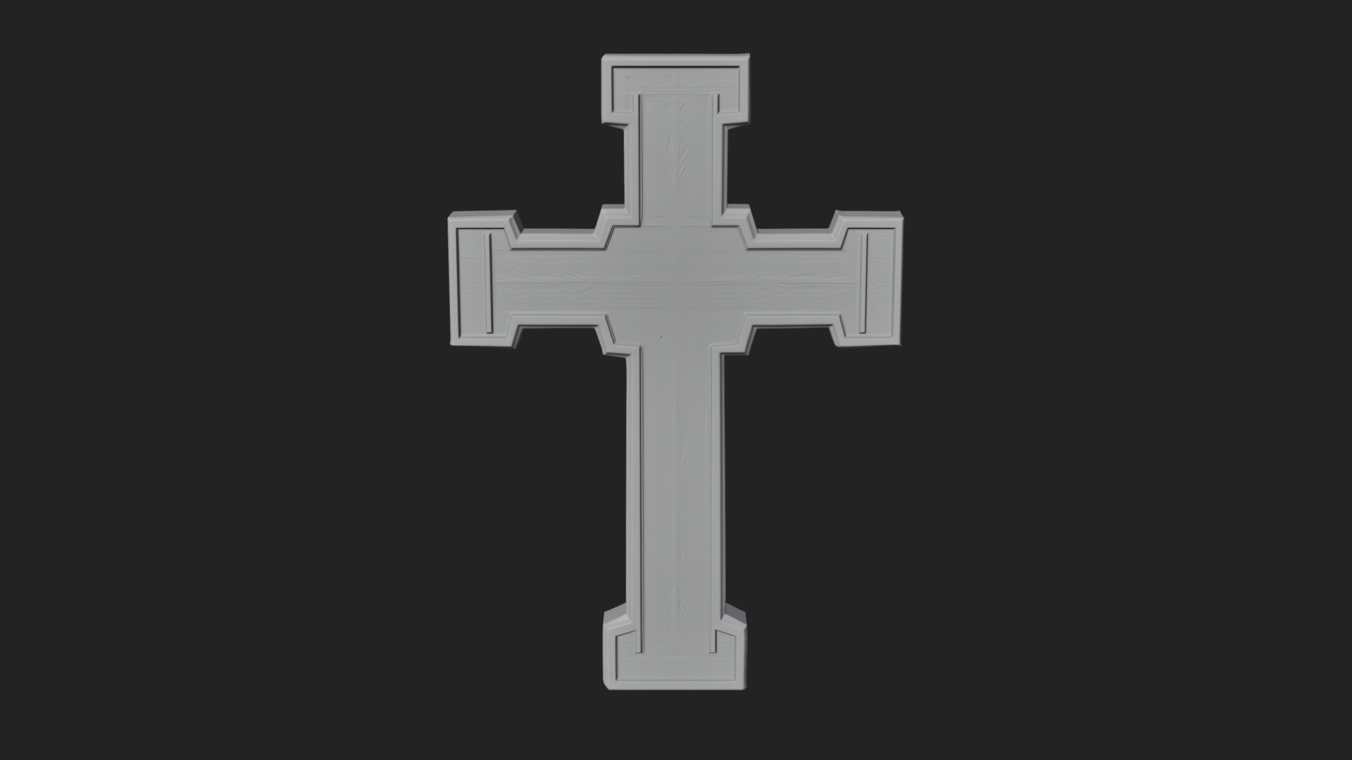Carved Relief Wall Cross Design 570 3D Print Model 3D Model