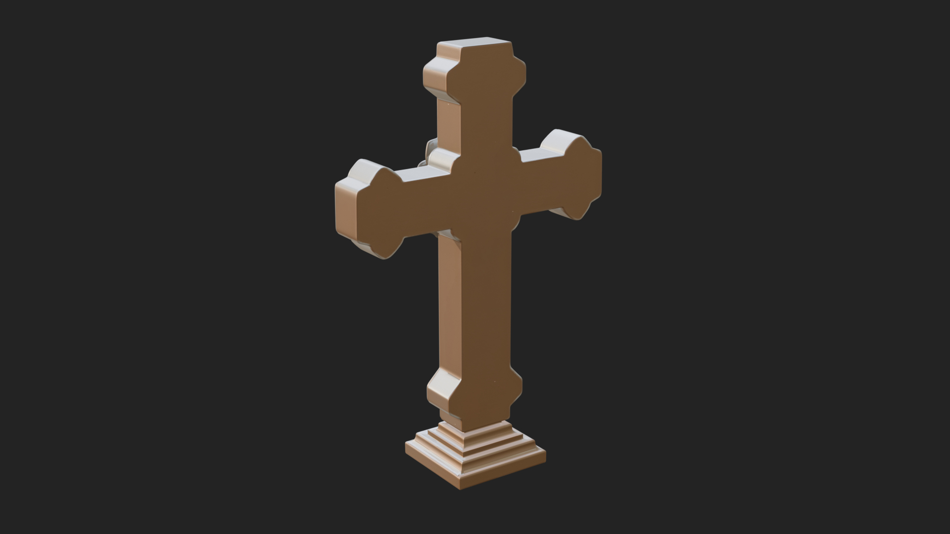 Carved Relief Wall Cross Design 572 3D Print Model 3D Model