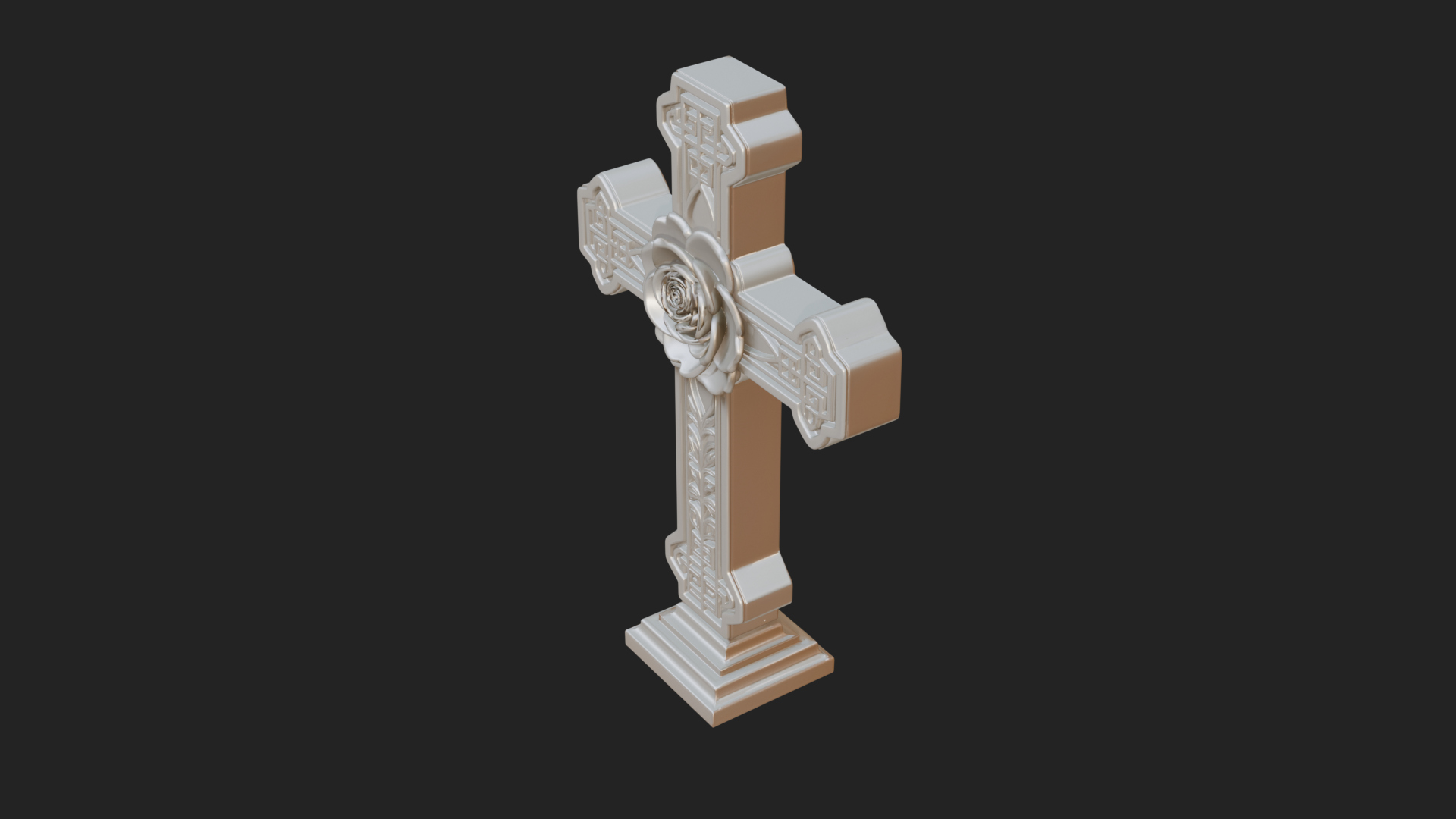 Carved Relief Wall Cross Design 572 3D Print Model 3D Model