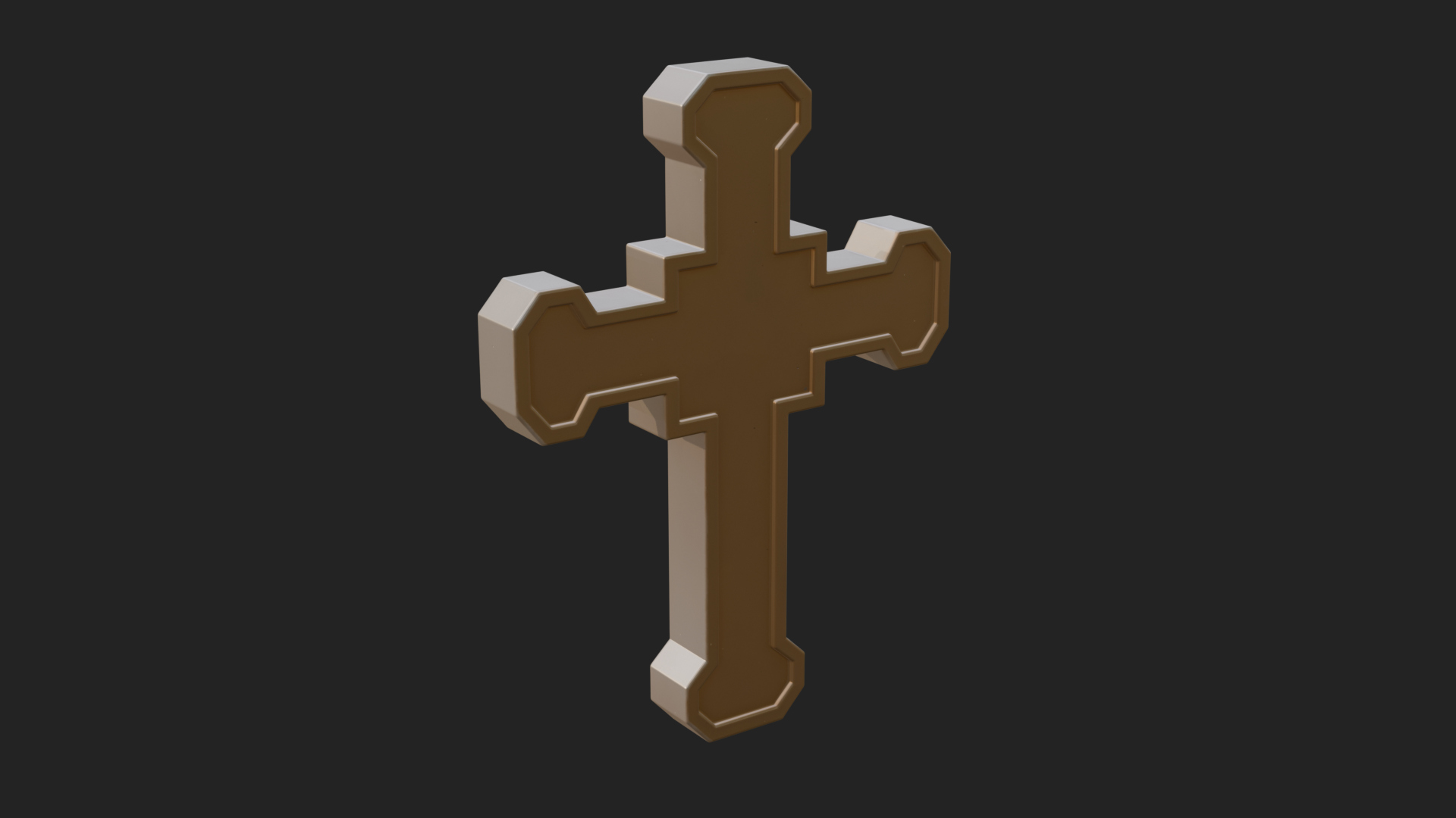Carved Relief Wall Cross Design 576 3D Print Model 3D Model