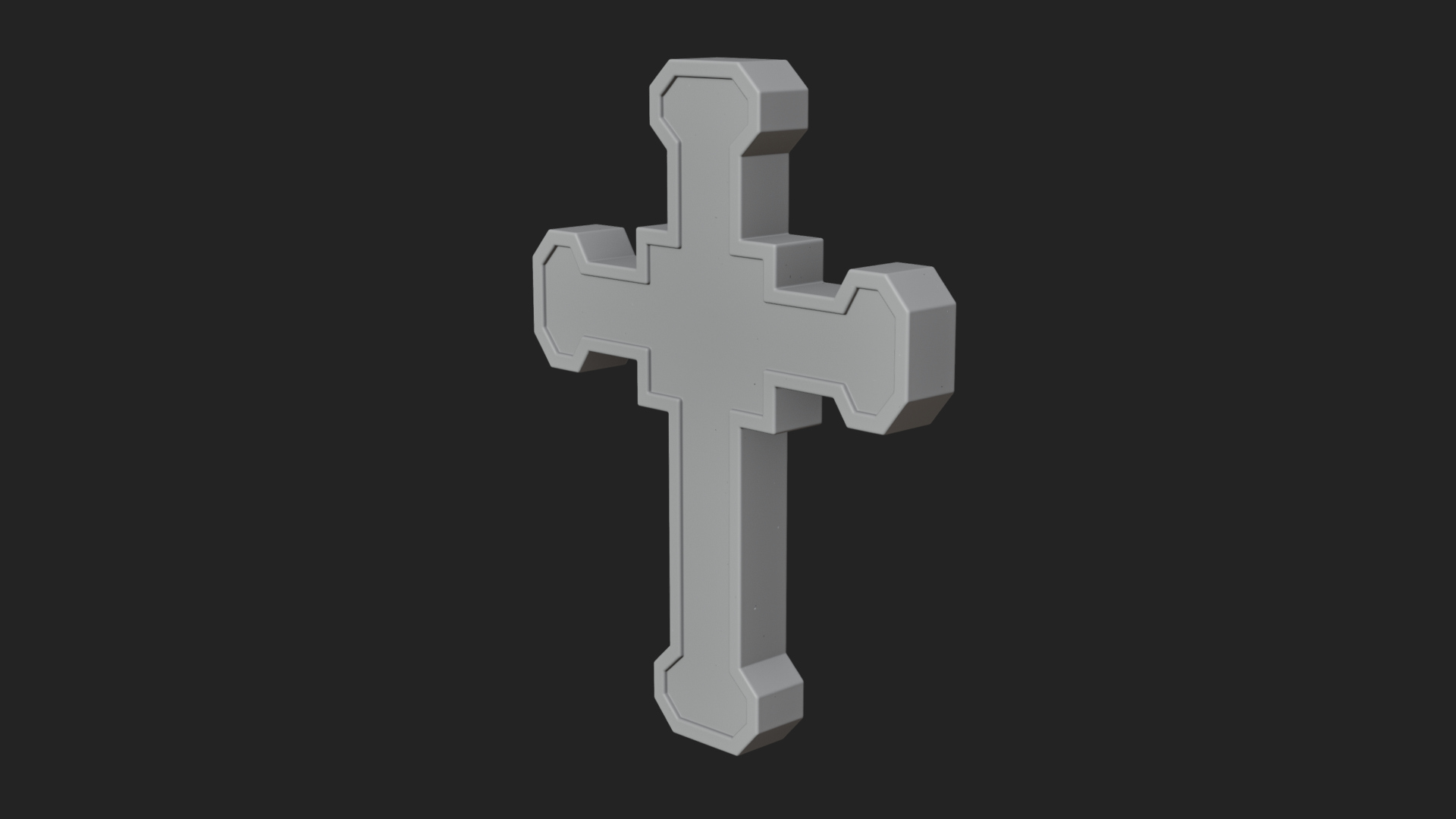 Carved Relief Wall Cross Design 576 3D Print Model 3D Model