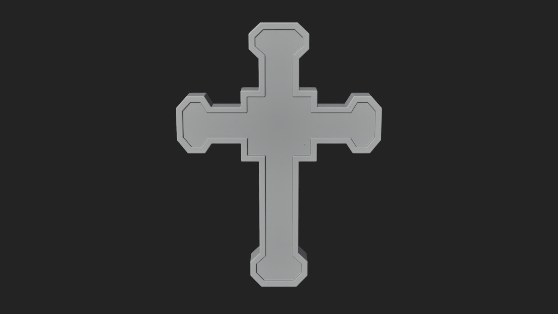 Carved Relief Wall Cross Design 576 3D Print Model 3D Model
