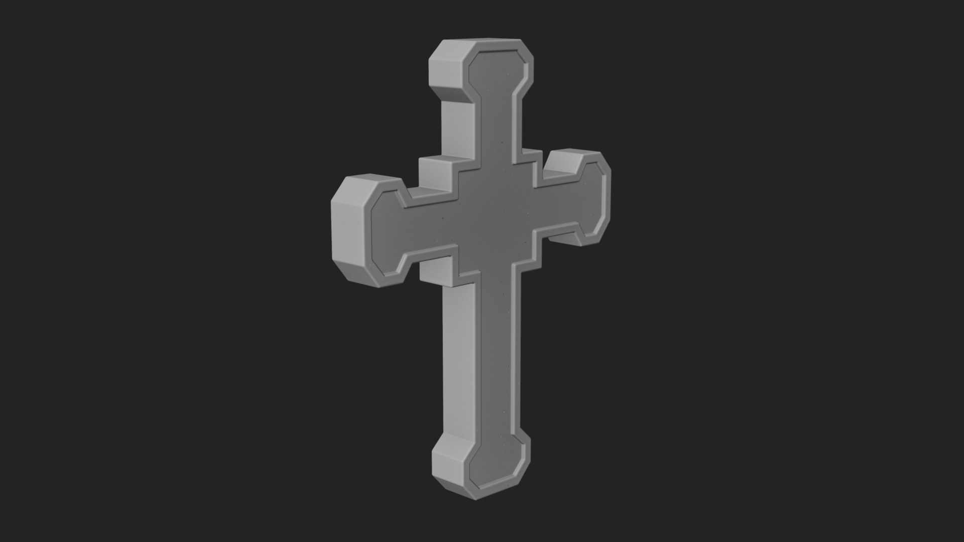 Carved Relief Wall Cross Design 576 3D Print Model 3D Model