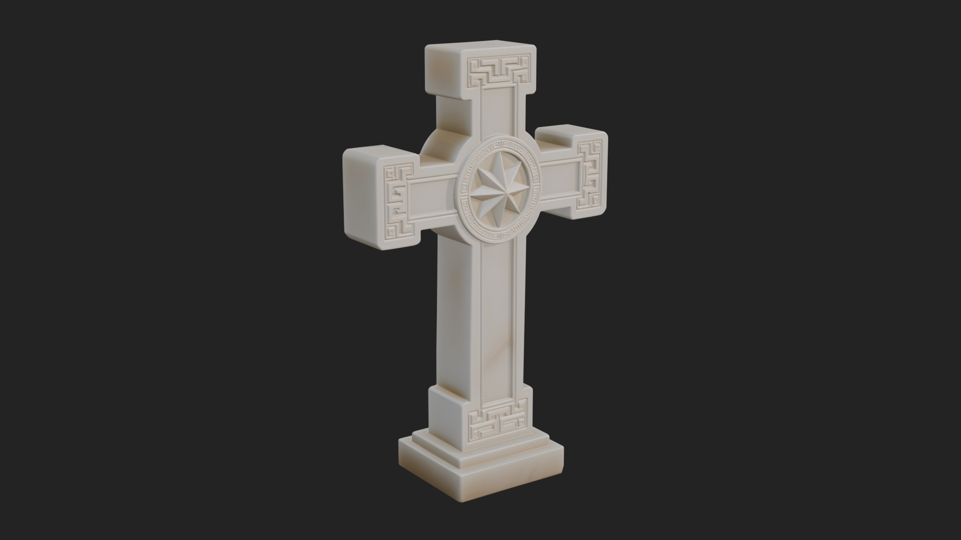 Carved Relief Wall Cross Design 579 3D Print Model 3D Model