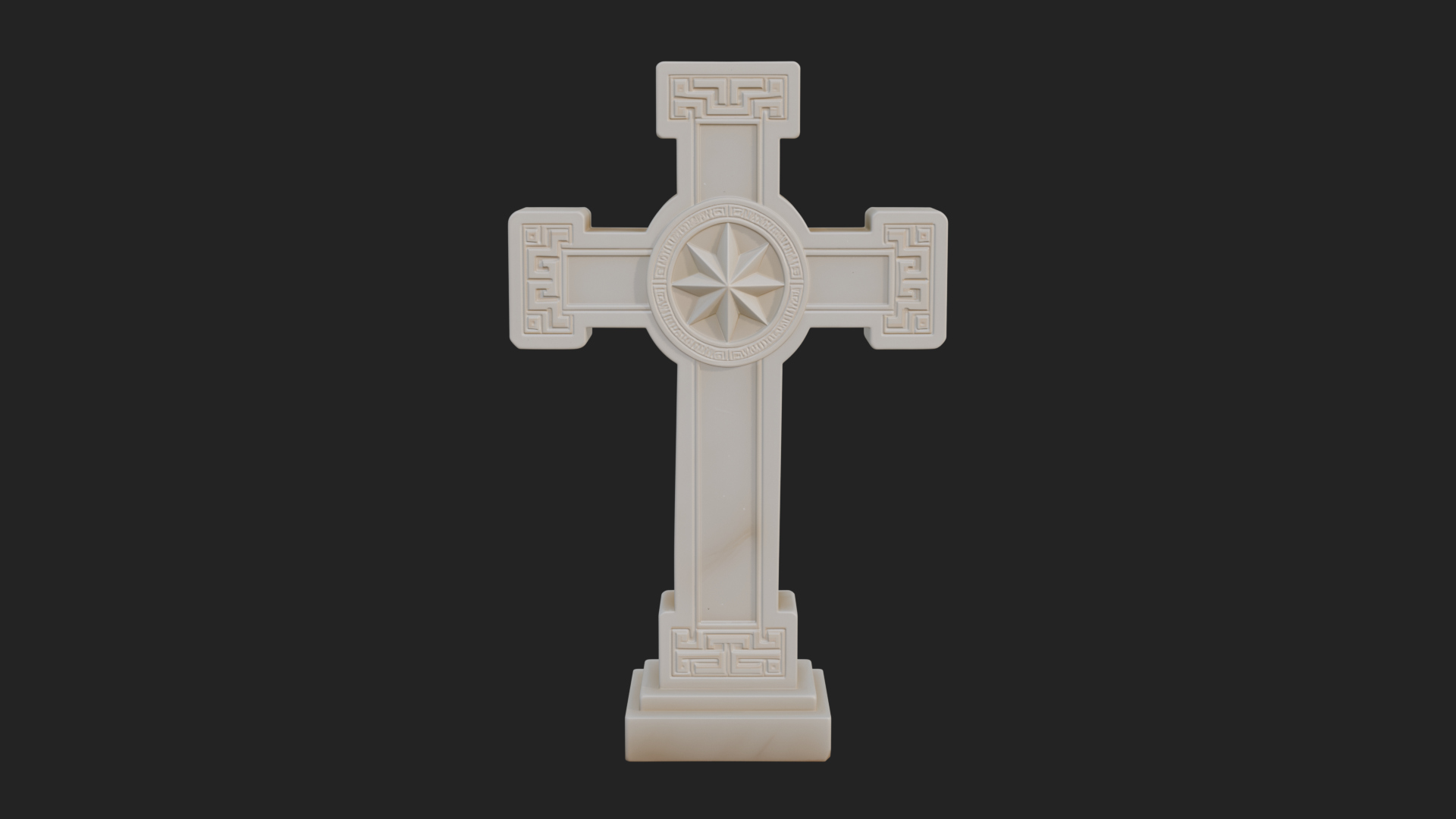 Carved Relief Wall Cross Design 579 3D Print Model 3D Model