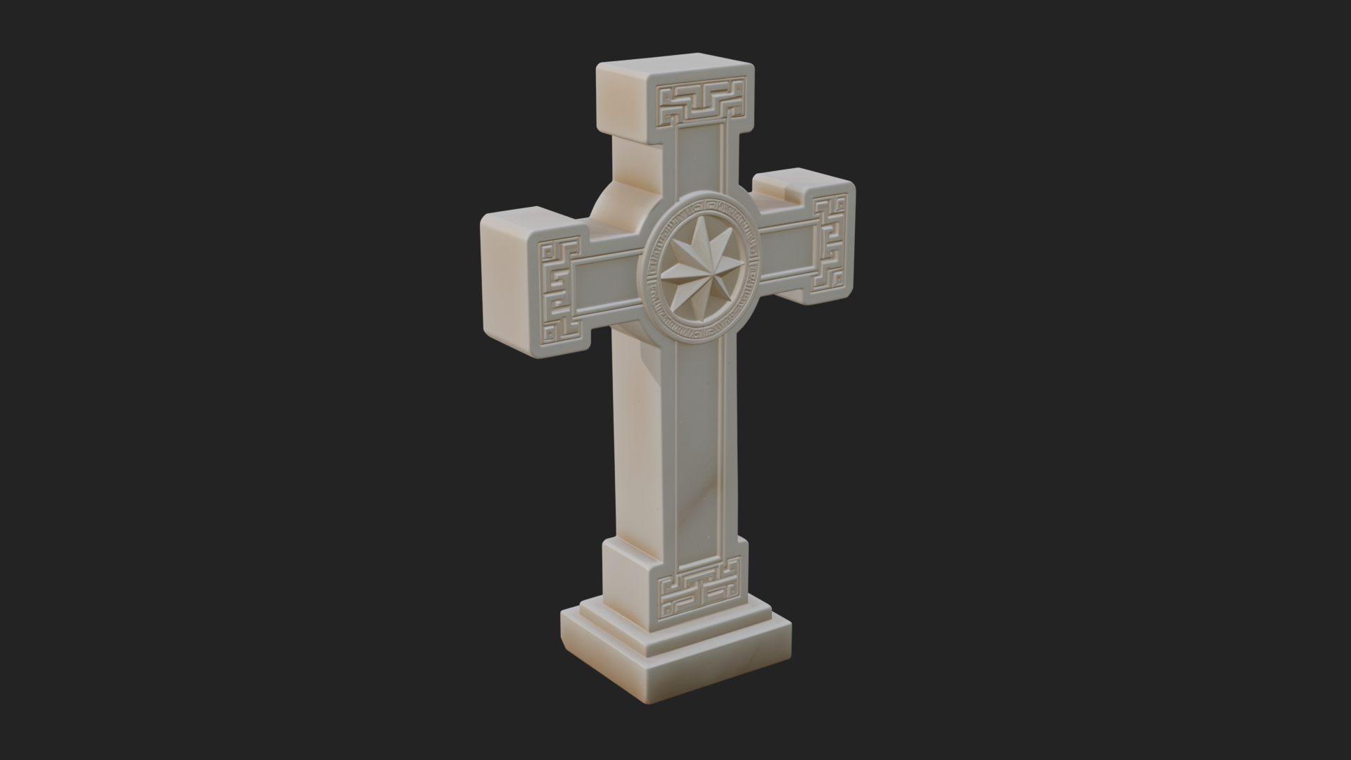 Carved Relief Wall Cross Design 579 3D Print Model 3D Model