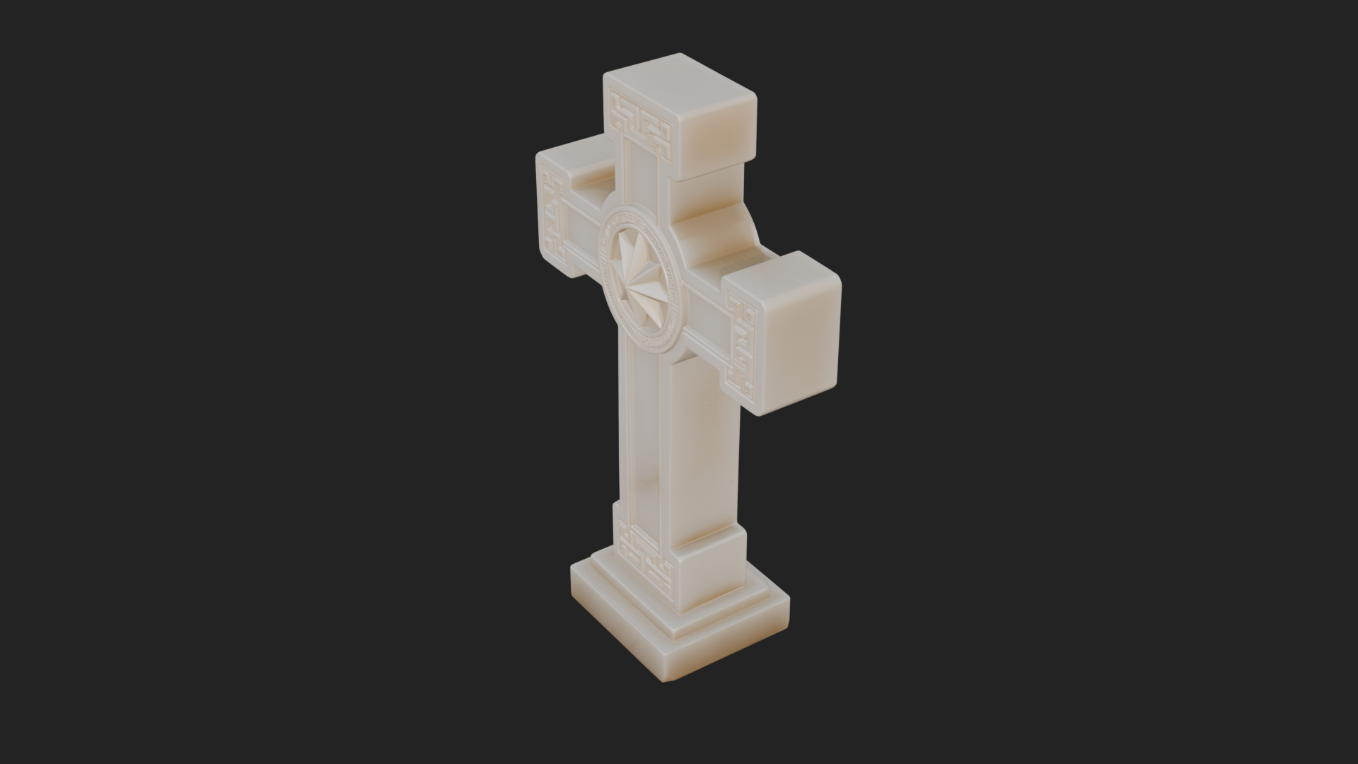 Carved Relief Wall Cross Design 579 3D Print Model 3D Model