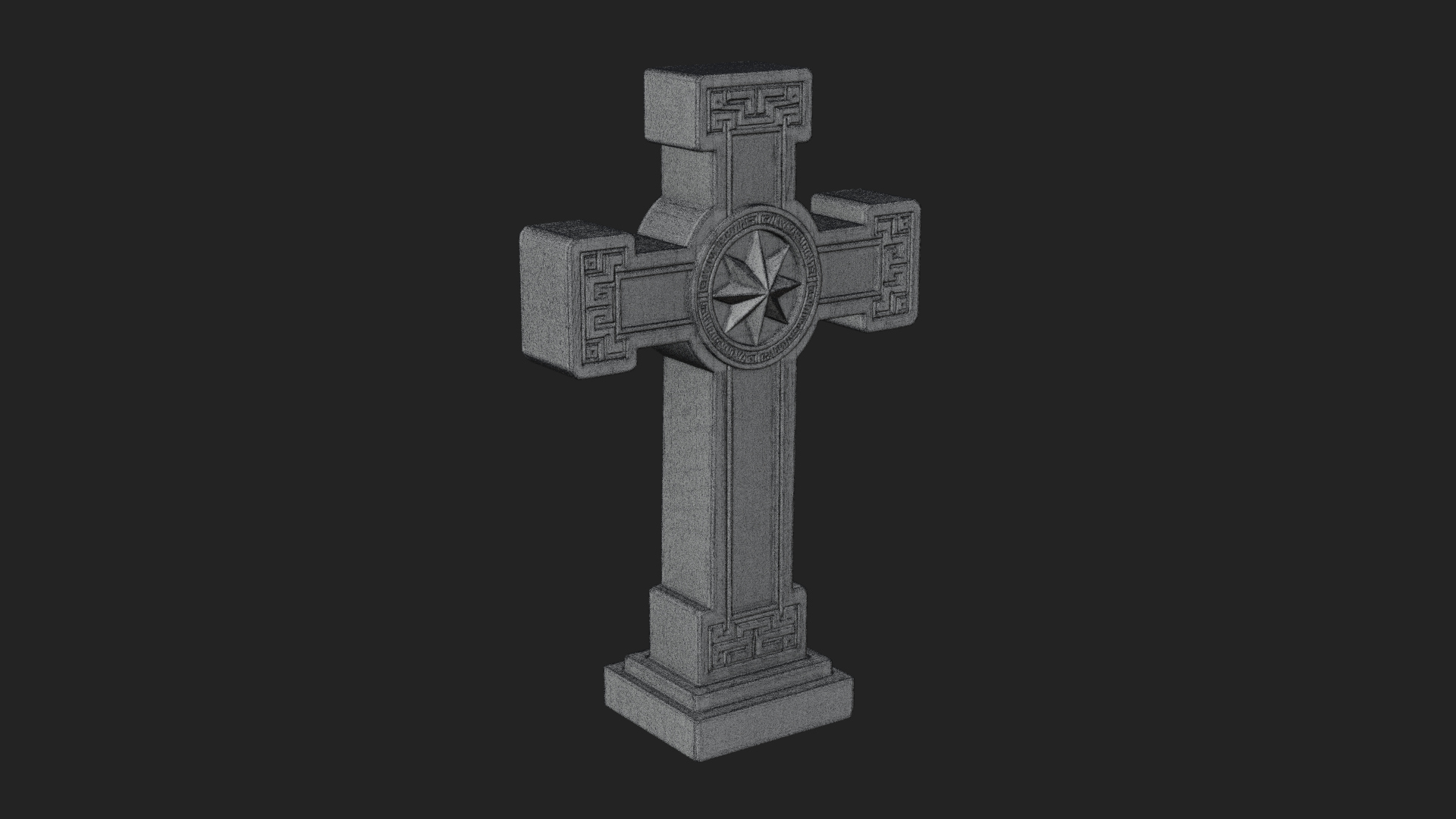 Carved Relief Wall Cross Design 579 3D Print Model 3D Model