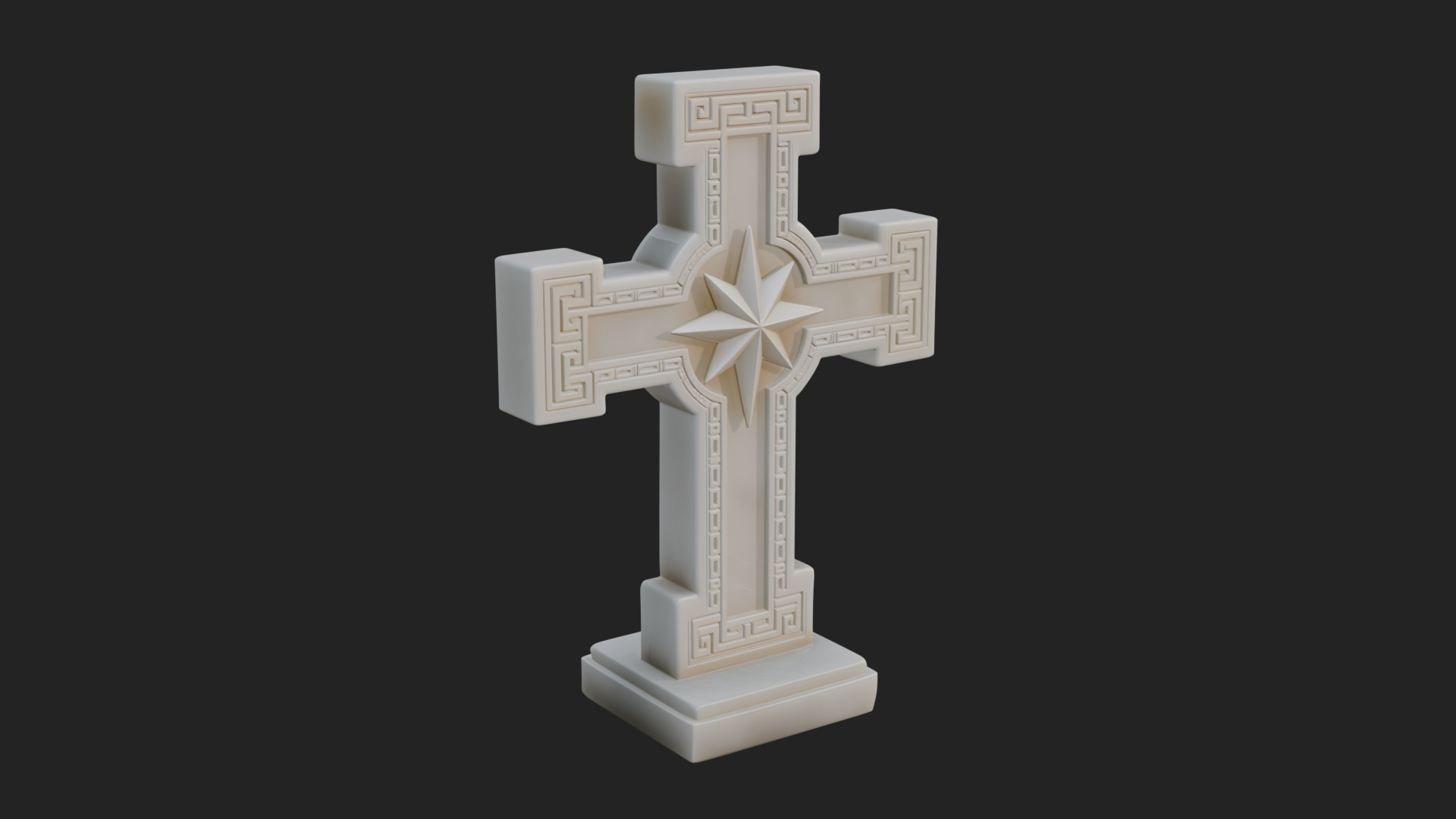 Carved Relief Wall Cross Design 580 3D Print Model 3D Model