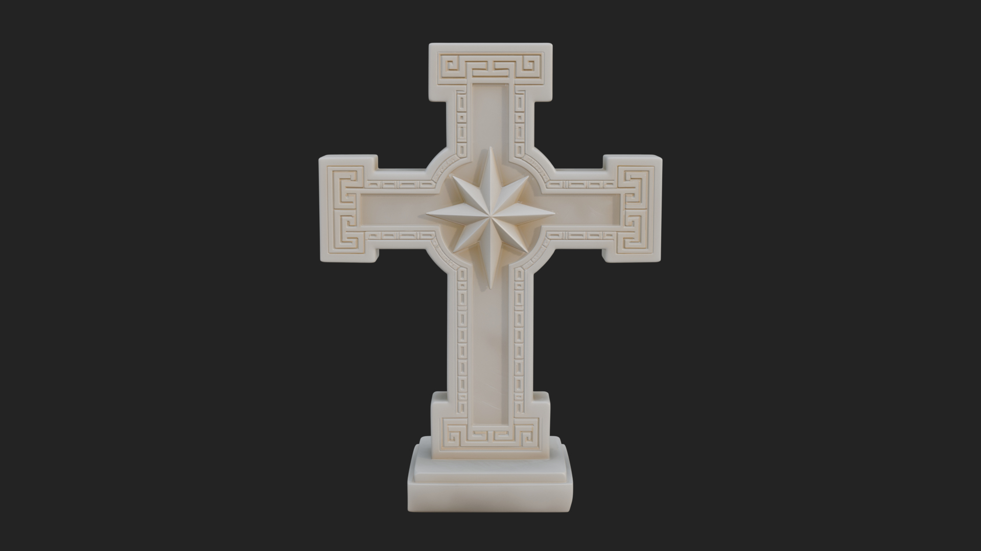 Carved Relief Wall Cross Design 580 3D Print Model 3D Model