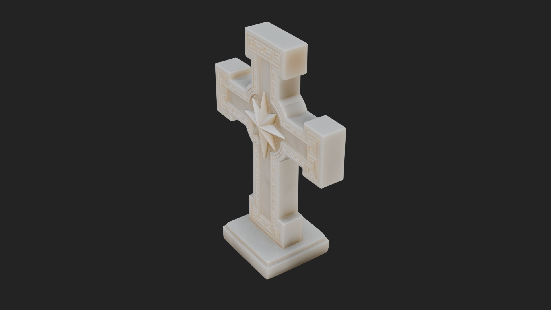 Carved Relief Wall Cross Design 580 3D Print Model 3D Model