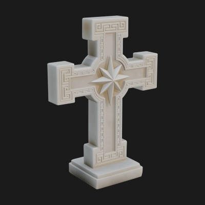 Carved Relief Wall Cross Design 580 3D Print Model