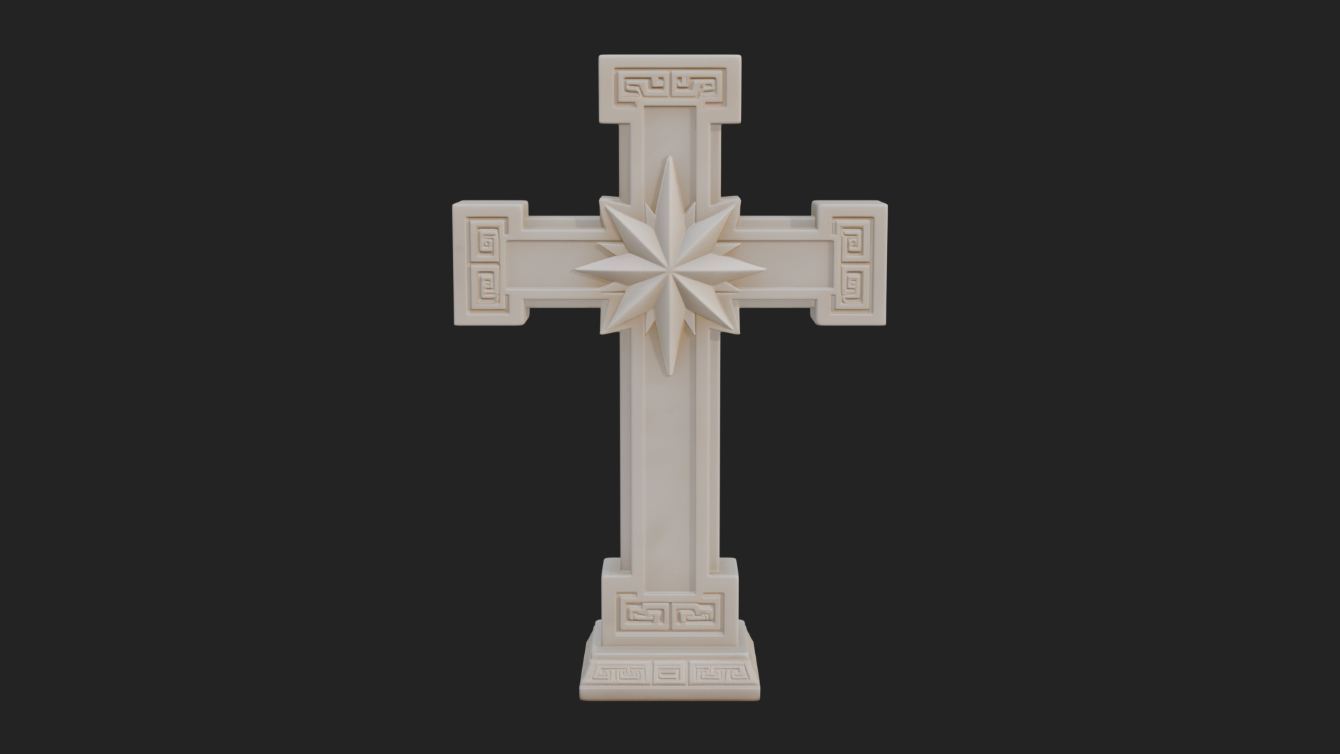 Carved Relief Wall Cross Design 581 3D Print Model 3D Model