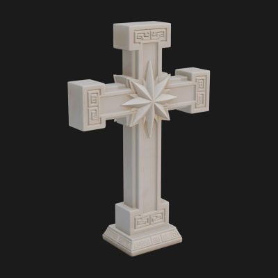 Carved Relief Wall Cross Design 581 3D Print Model